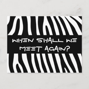 Zebra stripes pattern black & white + your ideas postcard