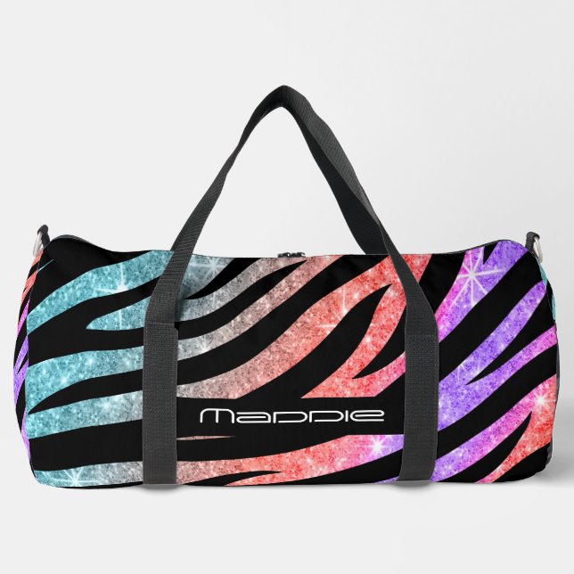 Zebra Stripes Pattern  Duffle Bag (Front)