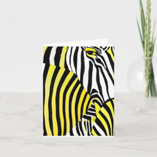 Zebra Stripes Pattern Thank You Card