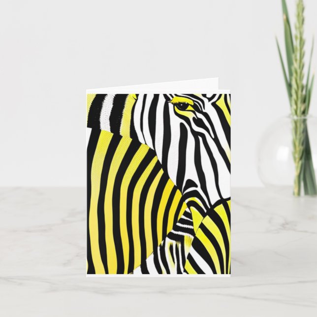 Zebra Stripes Pattern Thank You Card (Front)