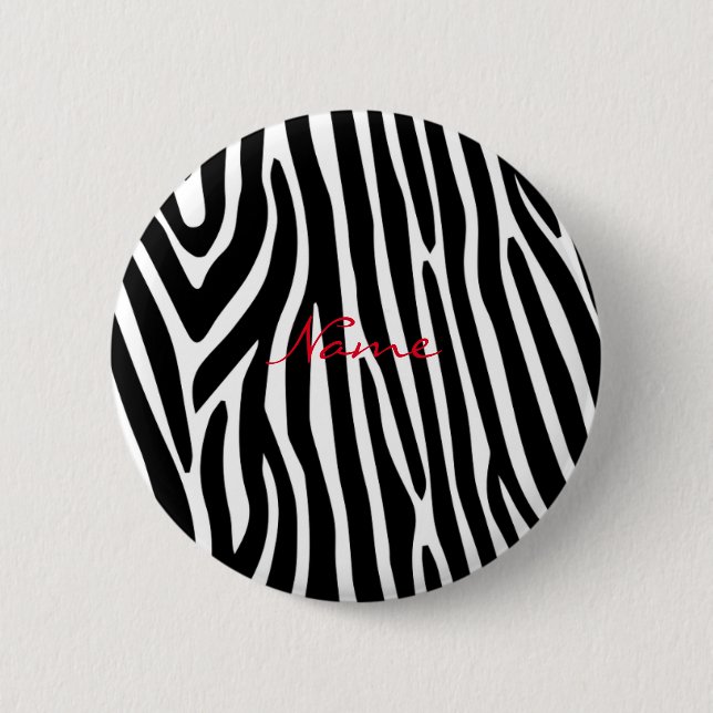 Zebra Stripes Pattern Thunder_Cove 6 Cm Round Badge (Front)
