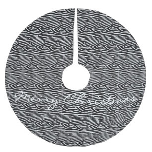 Zebra Stripes Pattern Thunder_Cove Brushed Polyester Tree Skirt