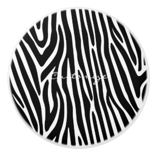 Zebra Stripes Pattern Thunder_Cove Ceramic Knob