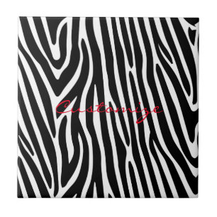 Zebra Stripes Pattern Thunder_Cove Ceramic Tile