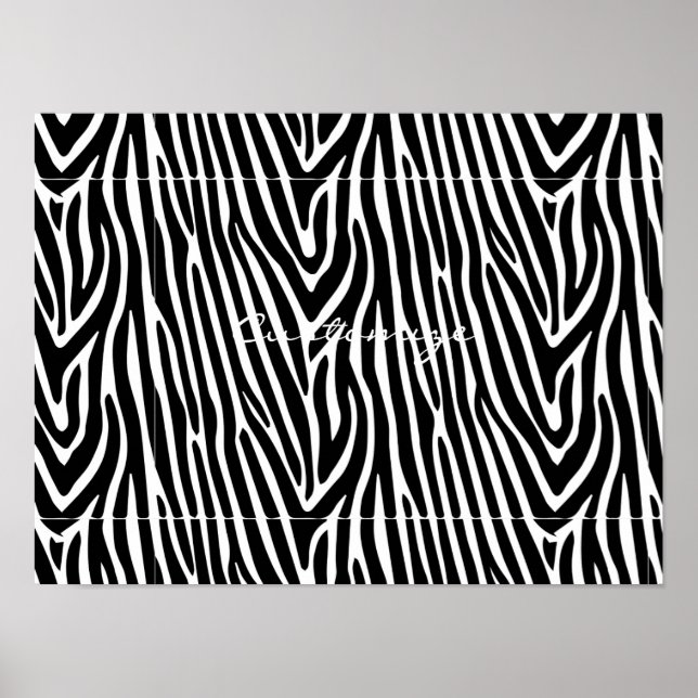 Zebra Stripes Pattern Thunder_Cove Poster (Front)