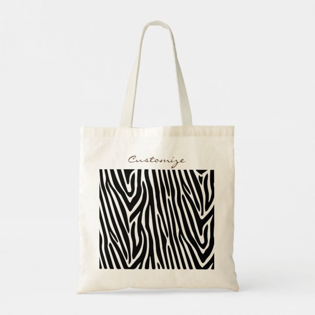 Zebra Stripes Pattern Thunder_Cove Tote Bag (Back)