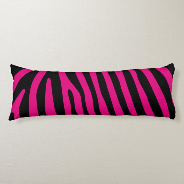 Zebra stripes pattern + your background & ideas body cushion (Front)