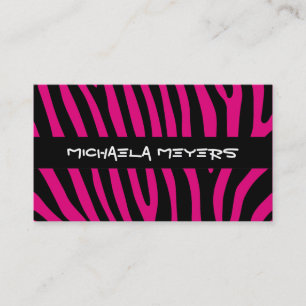 Zebra stripes pattern + your background & ideas business card