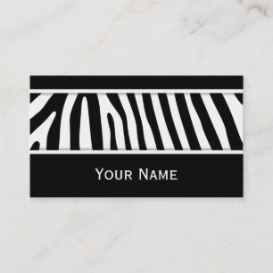 Zebra stripes pattern + your background & ideas business card