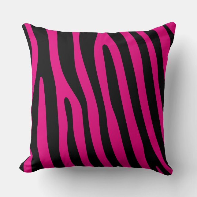 Zebra stripes pattern + your background & ideas cushion (Front)