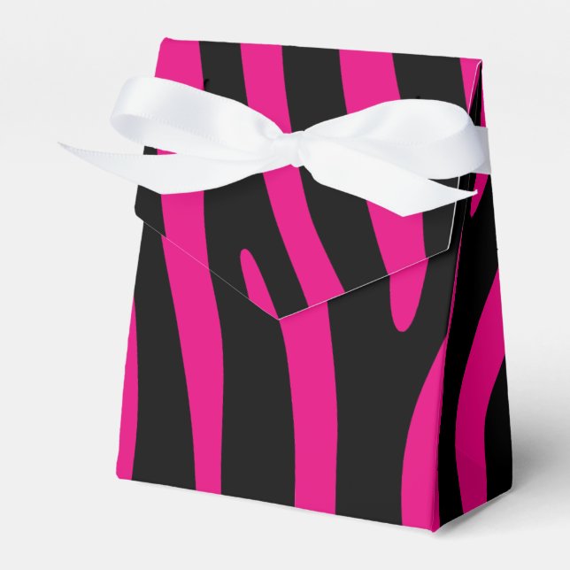 Zebra stripes pattern + your background & ideas favour box (Front Side)