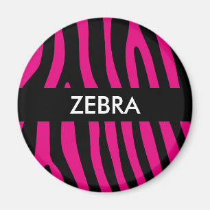 Zebra stripes pattern + your background & ideas magnet