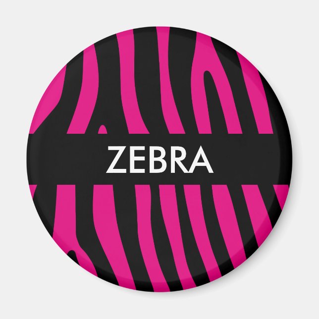 Zebra stripes pattern + your background & ideas magnet (Front)