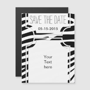 Zebra stripes pattern + your background & ideas magnetic invitation