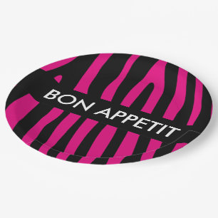Zebra stripes pattern + your background & ideas paper plate