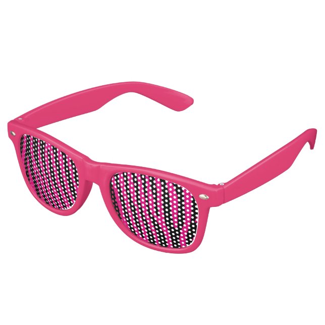 Zebra stripes pattern + your background & ideas retro sunglasses (Angled)