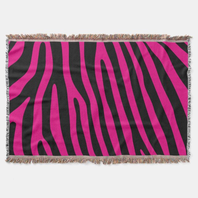 Zebra stripes pattern + your background & ideas throw blanket (Front)