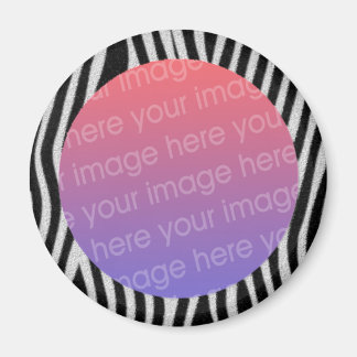 zebra stripes photo frame magnet