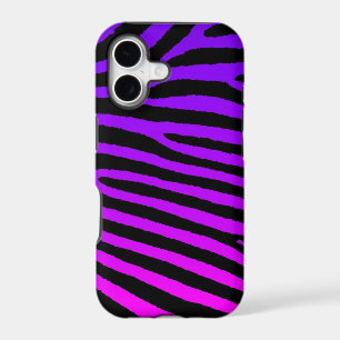 Zebra stripes pink purple blue iphone 5 case