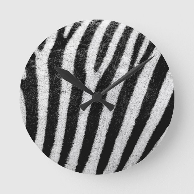 zebra Stripes Round Clock (Front)