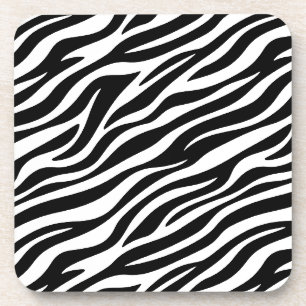 Zebra Stripes Seamless Pattern Animal Print-60492 Coaster