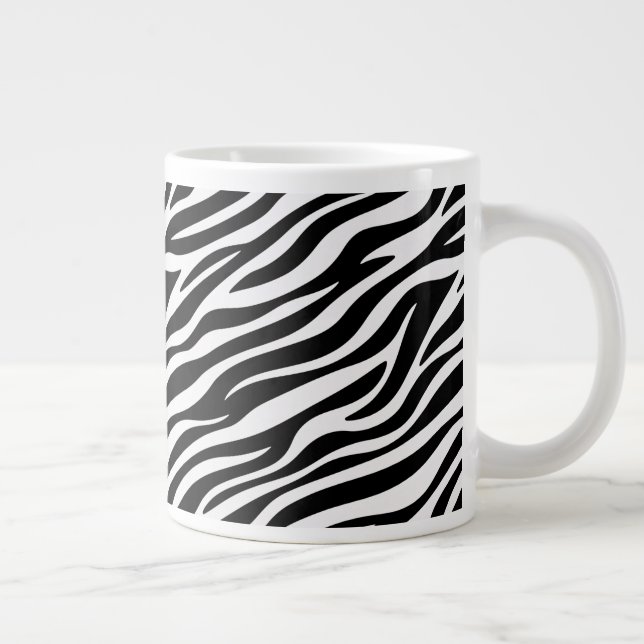 Zebra Stripes Seamless Pattern Animal Print-60492 Large Coffee Mug (Right)