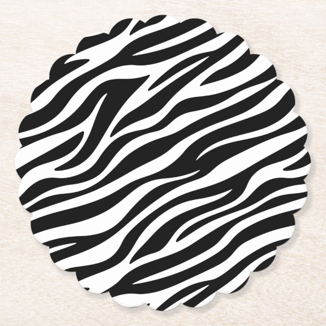 Zebra Stripes Seamless Pattern Animal Print-60492 Paper Coaster (Front)