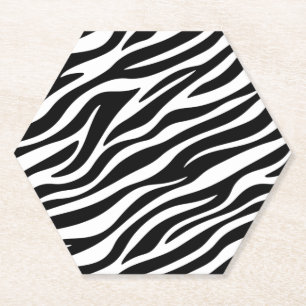 Zebra Stripes Seamless Pattern Animal Print-60492 Paper Coaster