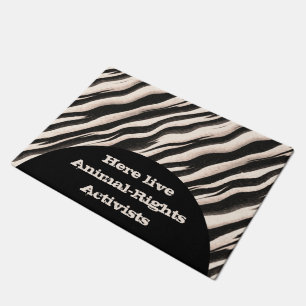 Zebra stripes seamless texture + your ideas doormat