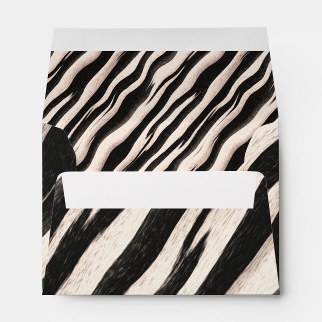 Zebra stripes seamless texture + your ideas envelopes (Back (Bottom))
