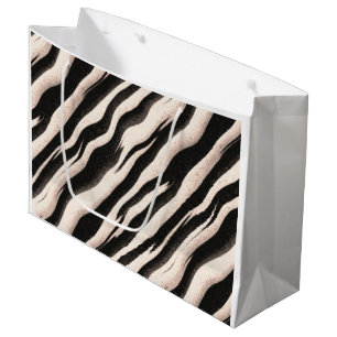 Zebra stripes seamless texture + your ideas large gift bag