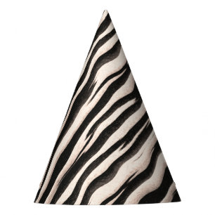 Zebra stripes seamless texture + your ideas party hat