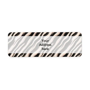 Zebra stripes seamless texture + your ideas return address label