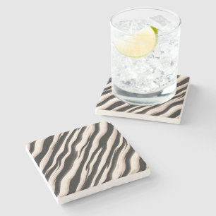 Zebra stripes seamless texture + your ideas stone coaster