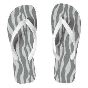 Zebra stripes - Shades of Grey / Grey Thongs