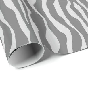 Zebra stripes - Shades of Grey Wrapping Paper