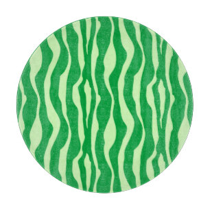 Zebra stripes - Shades of Lime Green Cutting Board