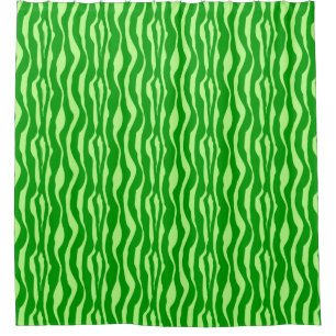 Zebra stripes - Shades of Lime Green Shower Curtain