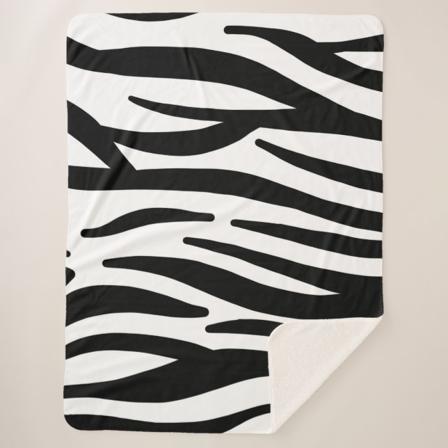 Zebra Stripes Sherpa Blanket (Front)