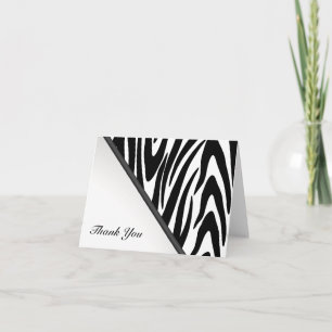 Zebra Stripes Thank You Note Card