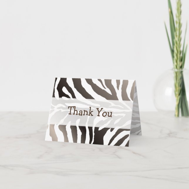 Zebra Stripes/Thank You Note Cards (Front)