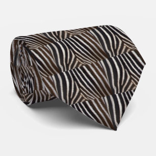 Zebra Stripes Tie Double Sided Print