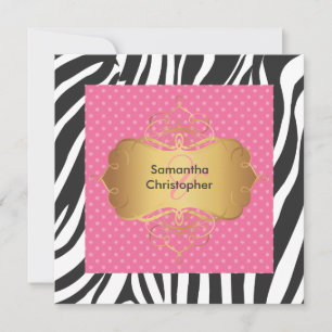Zebra stripes/Wedding Invitations