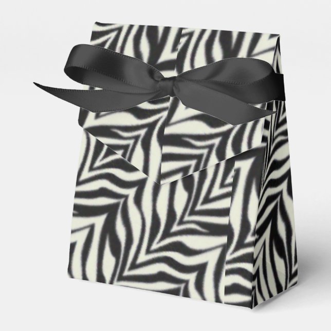 Zebra Stripped Custom Favour Box (Front Side)