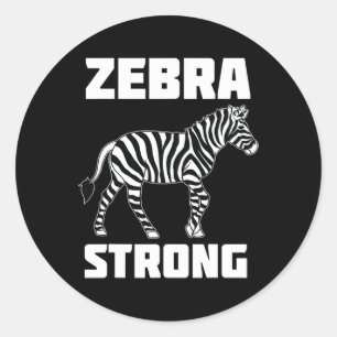 Zebra Strong Ehlers Danlos Syndrome Awareness Warr Classic Round Sticker