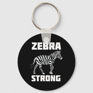 Zebra Strong Ehlers Danlos Syndrome Awareness Warr Key Ring