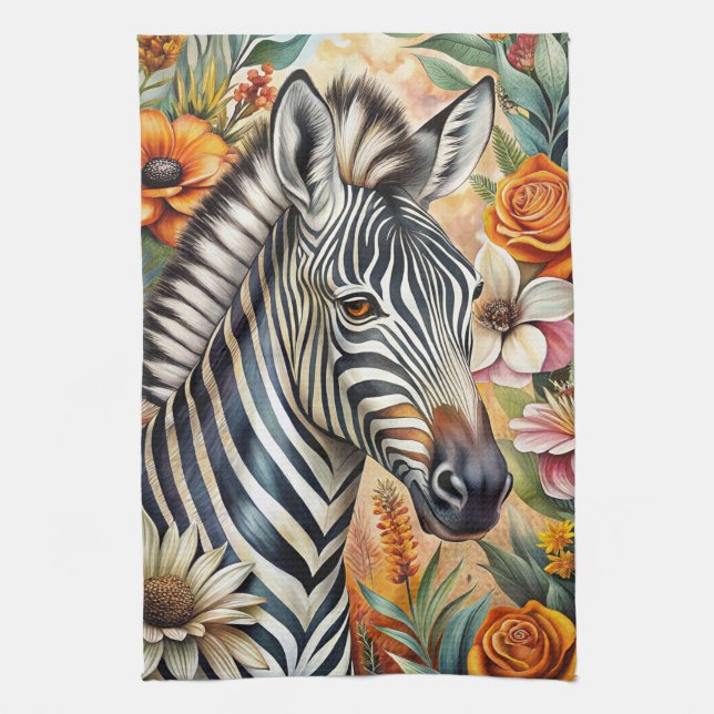 Zebra Tea Towel (Vertical)