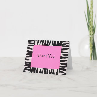 Zebra, Thank You Card