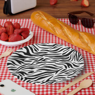 Zebra Theme Paper Plates for Parties