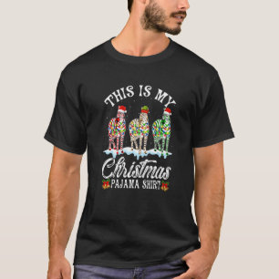 Zebra This Is My Christmas Lights Pajama Xmas T-Shirt